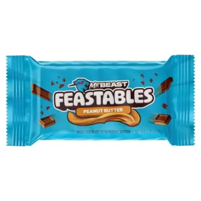 Шоколад молочний з арахісовим кремом MrBeast Feastables Peanut Butter 60г США
