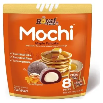 Моті (японське тістечко) зі смаком кленових панкейків Royal Family Mochi Maple Pancake (8х15г) 120г Тайвань