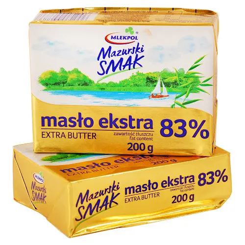Масло вершкове Мазурський Смак 83% Mlekpol Mazurski Smak Maslo Ekstra  200г Польща