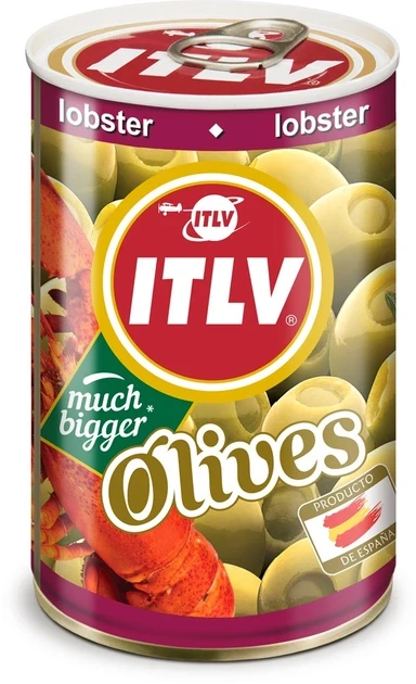 Оливки зелені з пастою лобстера ITLV Olives Much Bigger Lobster 300г Іспанія