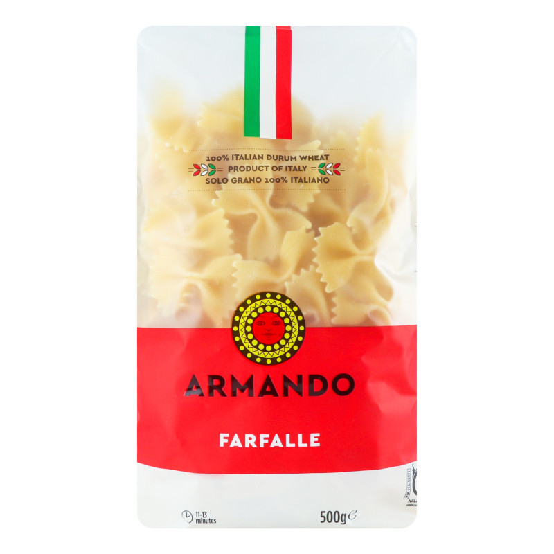 Макаронні вироби Метелики Armando Farfalle 500г Італія