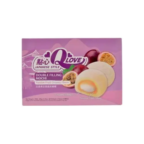 Моті (японське тістечко) маракуйа QLove Double Filling Mochi Passion Fruit Creamy Flavo 180г Тайвань