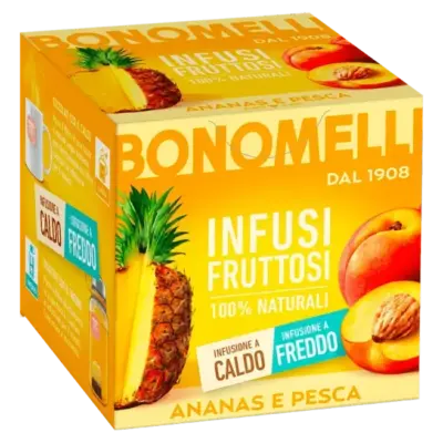 Натуральний чай ананасу та персика Bonomelli Ananas e Pesca (12x2г) 24г Італія