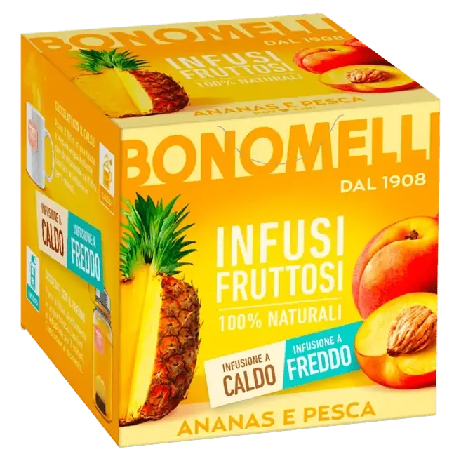 Натуральний чай ананасу та персика Bonomelli Ananas e Pesca (12×2г) 24г Італія