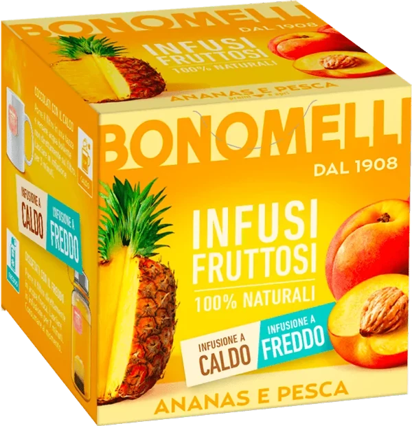 Натуральний чай ананасу та персика Bonomelli Ananas e Pesca (12x2г) 24г Італія