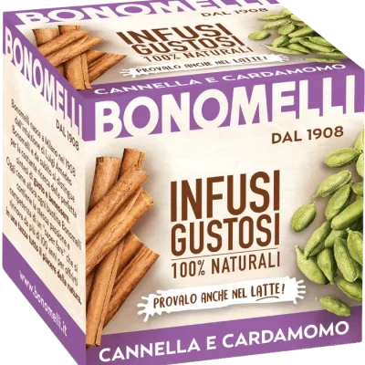 Натуральний чай кориця з кардамоном Bonomelli Infusi Gustosi Cannella e Cardamomo (10x2г) 20г Італія