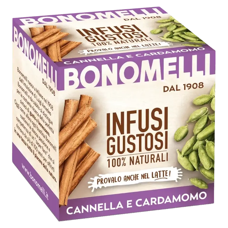 Натуральний чай кориця з кардамоном Bonomelli Infusi Gustosi Cannella e Cardamomo (10×2г) 20г Італія