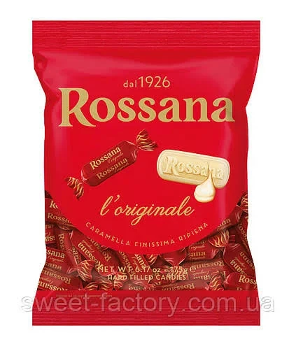 Цукерки карамель Ориганал Rossana L'originale 175г Італія
