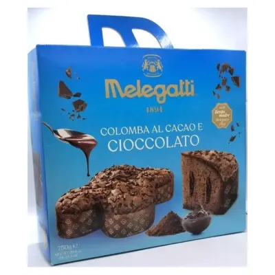 Пасхальний шоколадний кекс із шоколадним кремом Melegatti Colomba al Cacao e Cioccolato 750г Італія