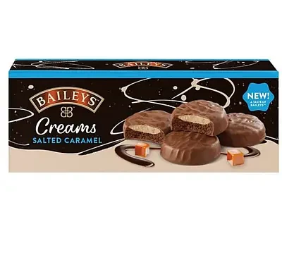 Печиво в молочному шоколаді зі смаком солоної карамелі Baileys Creams Salted Caramel 128г Велика Британія