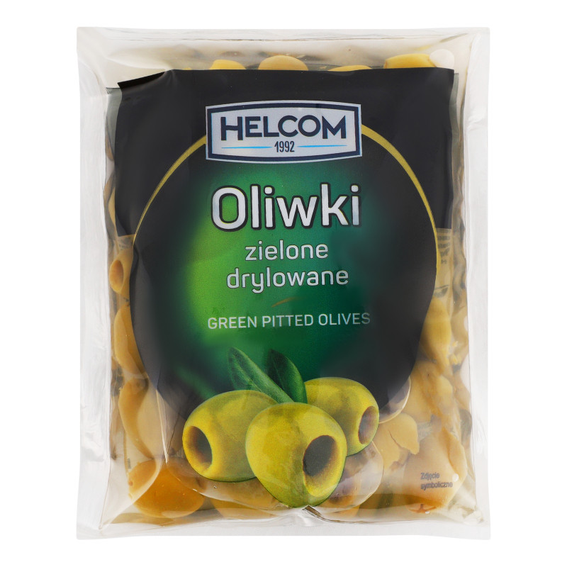 Оливки зелені без кісточки Helcom Oliwki Zielone Drylowane 195/70г Польща