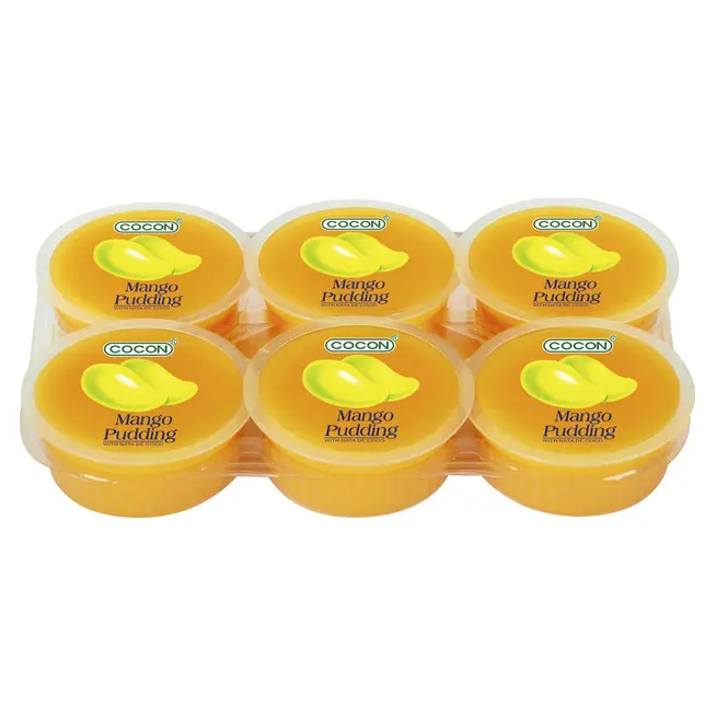 Кокосовий десерт (кокосове желе) зі смаком манго Cocon Mango Pudding (6х80г) 480г Малайзія