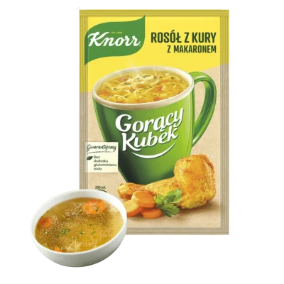 Суп Гаряча Кружка Курячий бульйон з локшиною Knorr Gorący Kubek Rosół z kury z makaronem 12г Польща