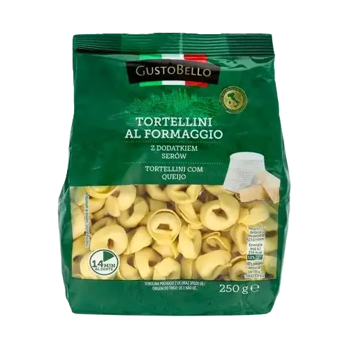 Тортелліні фаршировані сиром риккоту GustoBello Tortellini al Formaggio 250г Італія