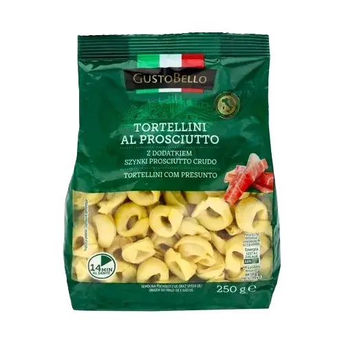 Тортелліні фаршировані прошутто GustoBello Tortellini al Prosciutto 250г Італія