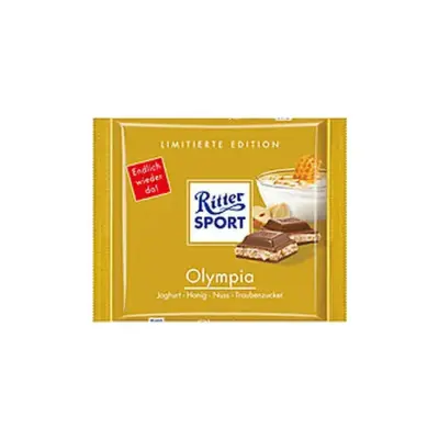 Шоколад Ritter Sport OLYMPIA (ЙОГУРТ, МЕД, ОРЕХ) Німеччина 100 г