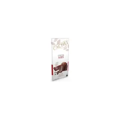 Шоколад Cachet (Кашет) Cocoa Nibs чорний 70% какао з очищених від лушпиння зерен Бельгія 100 г