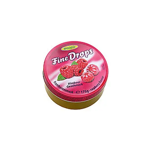 Льодяники (цукерки) Woogie Fine Drops (дрібні краплі) з малиновим смаком Австрія 175г
