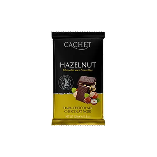 Шоколад Cachet (Кашет) чорний 54% какао з фундуком (лісовий горіх) Бельгія 300г