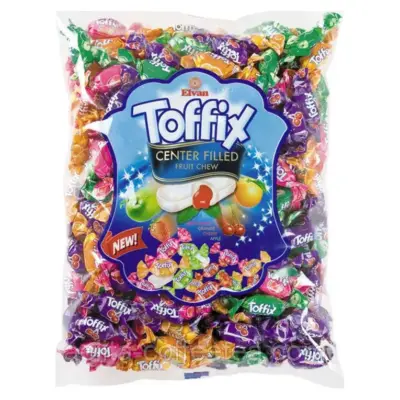 Жувальні цукерки Toffix (фрукт.мікс 6 смаків) Elvan 1 кг