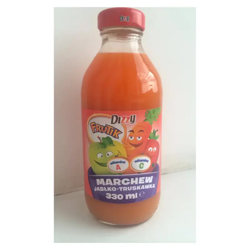 Сік дитячий Dizzy Frutik (яблуко, морква, полуниця) Польща 330 мл