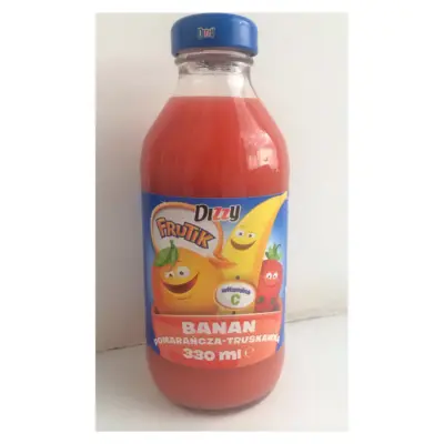 Сік дитячий Dizzy Frutik (апельсин, банан, полуниця) Польща 330 мл