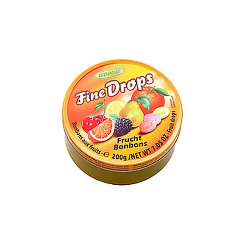 Льодяники (цукерки) Woogie Fine Drops (дрібні краплі) мікс фруктовий 200г Австрія