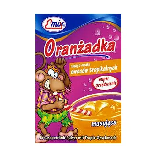 Напій шипучий розчинний Oranzadka тропічні фрукти Emix Польща 16 г