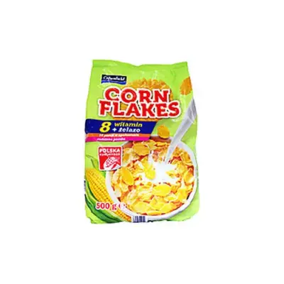 Кукурудзяні пластівці Crownfield Corn Flakes з вітамінами +залізо Польща 500г.