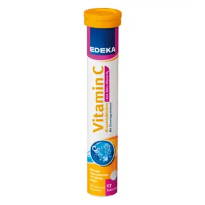 Шипучі вітаміни Edeka Vitamin C + Zink, Selen, Vitamin D3 Німеччина (17 шт)