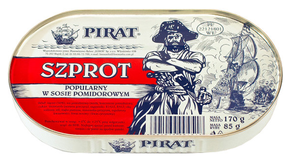 Шпроти Szprot Pirat (Пірат) в помідоровому соусі Польща 170г