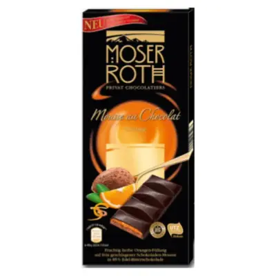 Шоколад чорний Moser Roth Mousse Au Chocolat Orange , 150 г