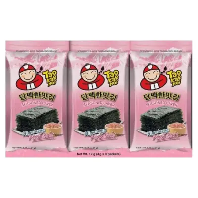 Хрумкі морські водорості Tao Kae Noi Seasoned Laver Himalayan Pink Salt (3х4г) 12г Таїланд