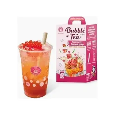 Набір для Бабл-Ті зі смаком полуниці та вишні O's Bubble Diy Kit Bubble Tea 240г Тайвань