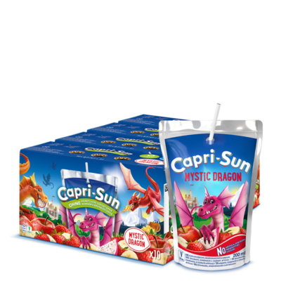 Сік яблуко, полуниця, банан Capri-Sun Mystic Dragon 200 мл (10шт/ 1 упак) Німеччина