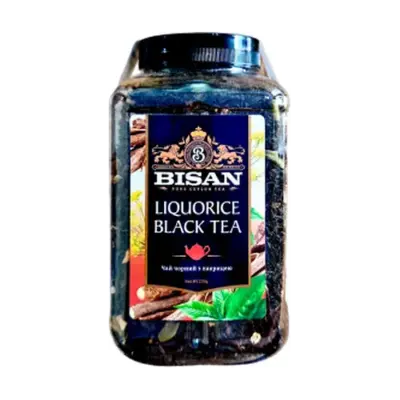 Чай чорний листовий з лакрицею та фенхелем Bisan Liquorice Black Tea 200г