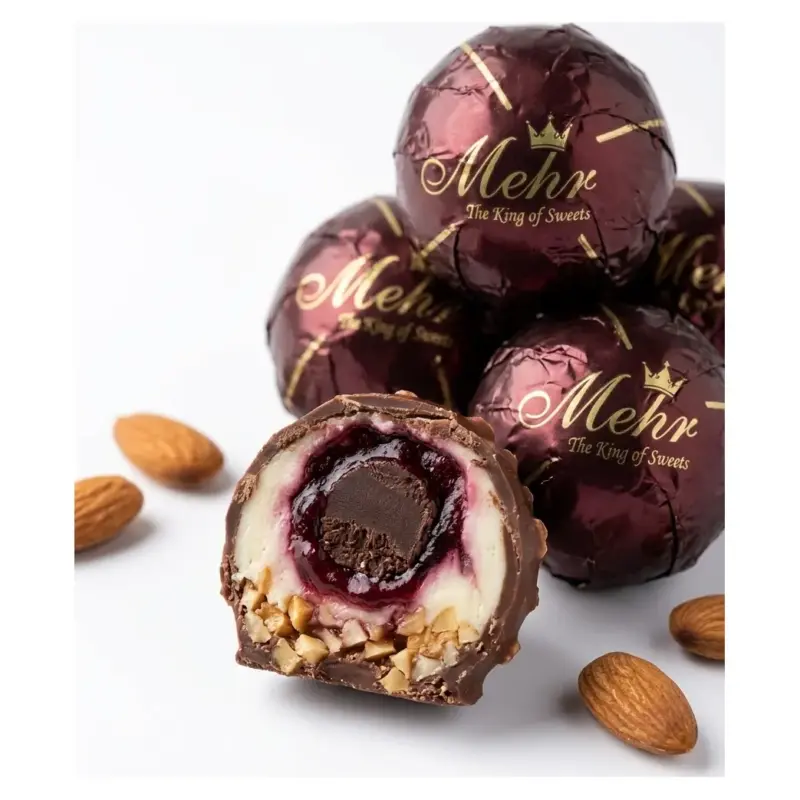 Цукерки у чорному шоколаді Амаретто Флорентійський десерт Mpekos «The King of Sweets» Греція