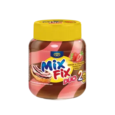 Крем-паста шоколадно-полуничні Kruger Mix Fix Duo cocoa&strawberry 350г Польща
