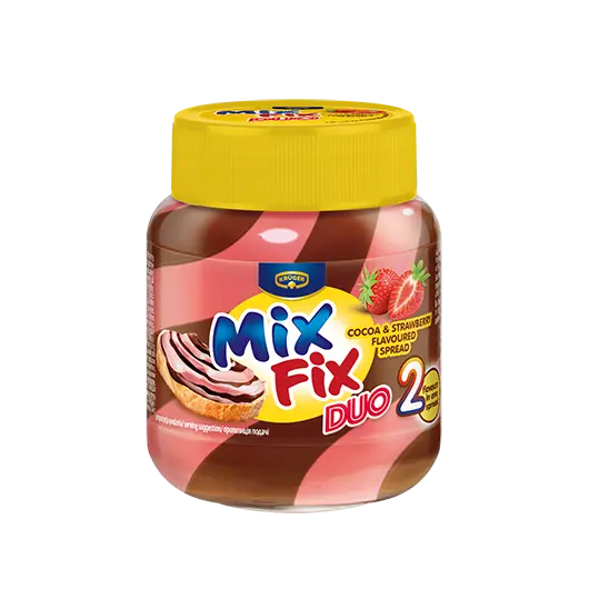 Крем-паста шоколадно-полуничні Kruger Mix Fix Duo cocoa&strawberry 350г Польща