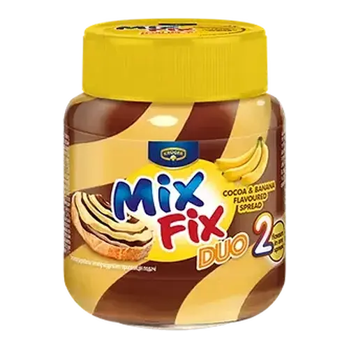 Крем-паста шоколадно-бананова Kruger Mix Fix Duo cocoa&banana 350г Польща