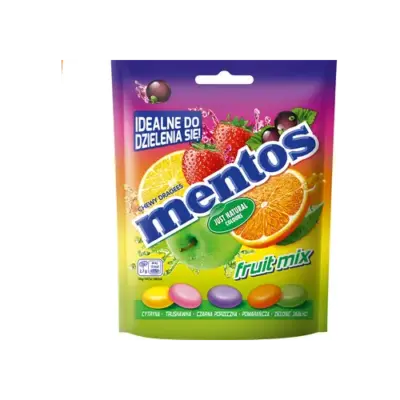 Жувальні драже Mentos Fruit Mix 160г Нідерланди