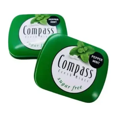 Льодяники БЕЗ ЦУКРУ Перечна М'ята Compass Pepper Mint 14 г Німеччина