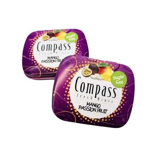 Льодяники БЕЗ ЦУКРУ Манго Маракуя Compass Mango Passion 14 г Німеччина