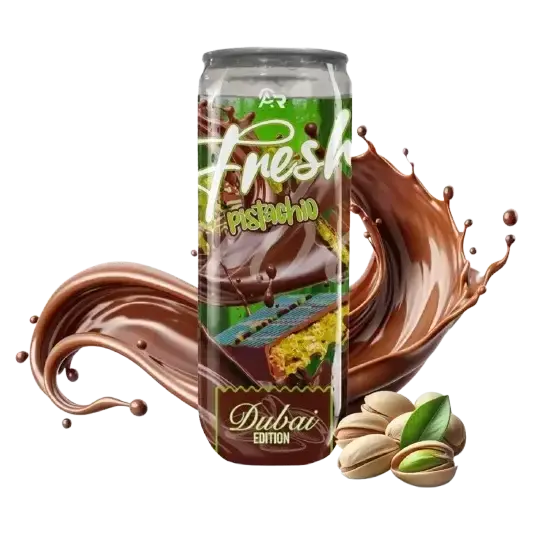 Напій сильногазований Дубайський Шоколад Fresh Pistachio Dubai Edition 330мл Німеччина
