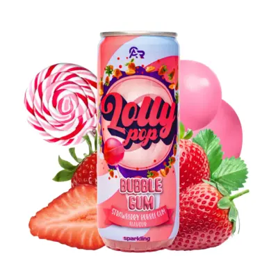 Напій сильногазований Полуничний Льодяник Lolly pop Bubble Gum Strawberry flavor 330мл Німеччина