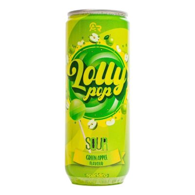 Напій сильногазований Леденець Кисле Яблуко Lolly pop Sour Green Apple flavor 330мл Німеччина
