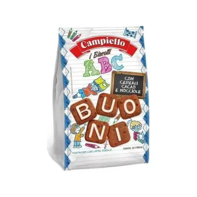 Печиво шоколадне з пластівцями та фундуком Campiello i Biscotti ABC 300г Італія