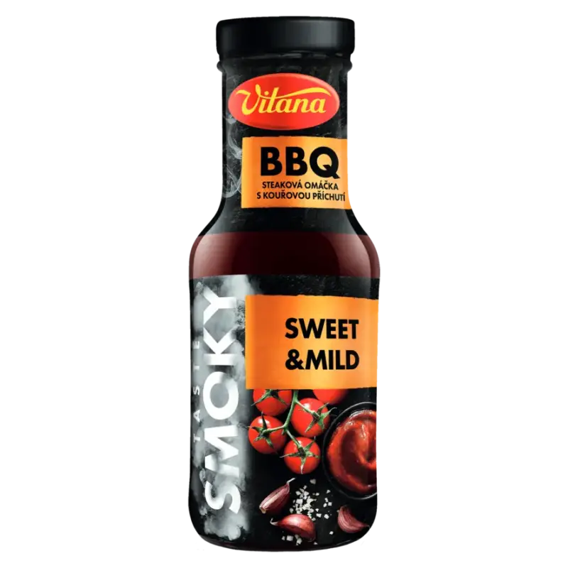 Соус для стейків солодкий з ароматом диму Vitana BBQ Sweet&Mild 230мл Чехія