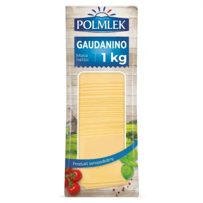 Сир полутвердий у нарізці Polmlek Gaudanino 1 Польща