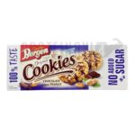 Печиво з арахісом та шоколадом БЕЗ ЦУКРУ Bergen Original Cookies Chocolate striped Peanut 125г Польща